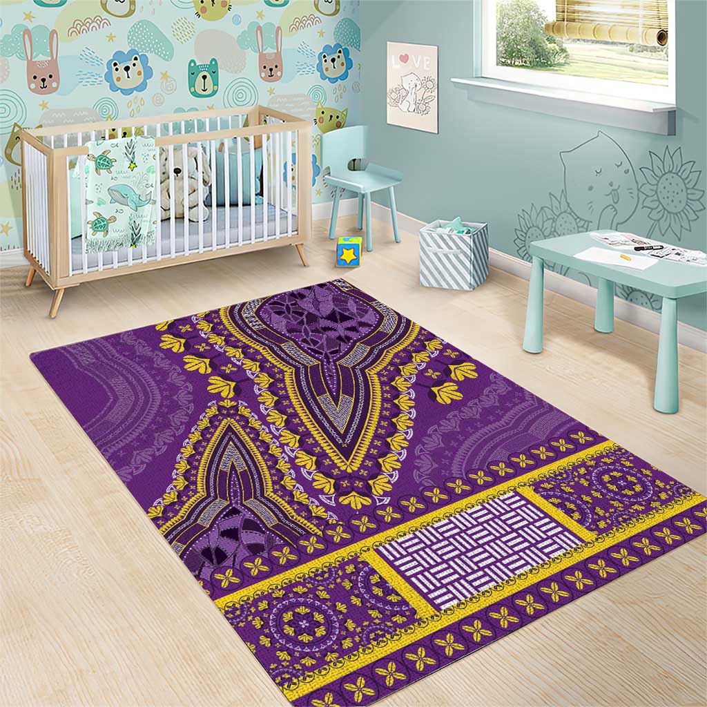 African Dashiki Area Rug Luxury Violet LT7 - Wonder Print Shop