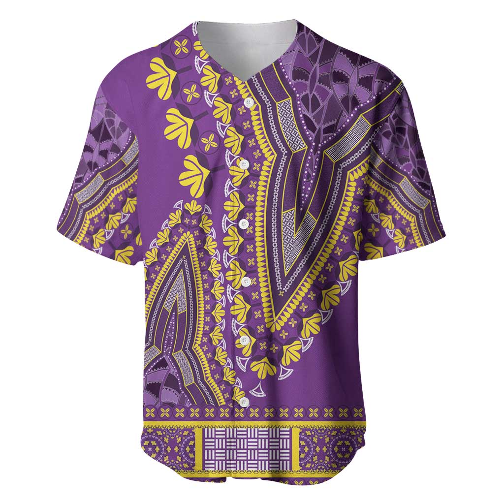 African Dashiki Baseball Jersey Luxury Violet LT7 - Wonder Print Shop