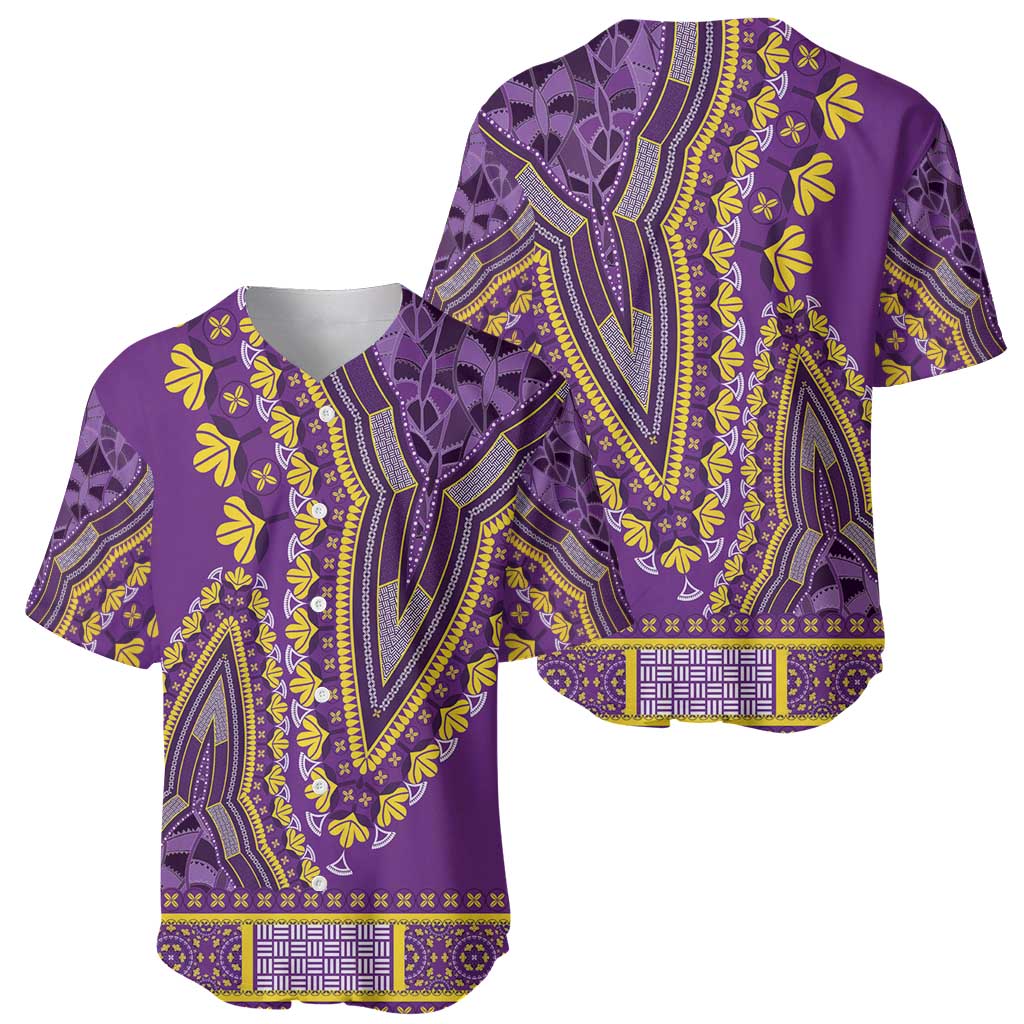 African Dashiki Baseball Jersey Luxury Violet LT7 - Wonder Print Shop