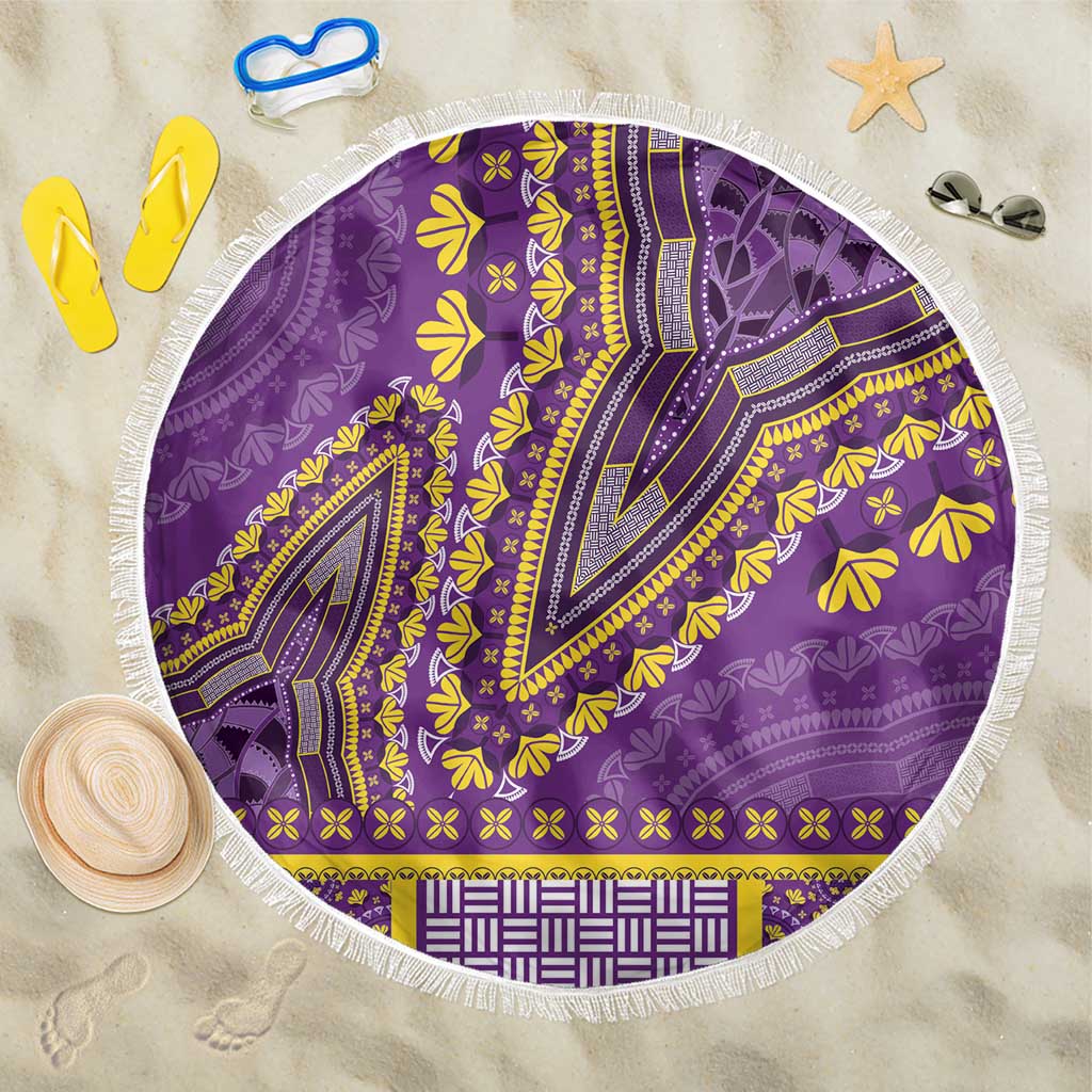 African Dashiki Beach Blanket Luxury Violet LT7 - Wonder Print Shop