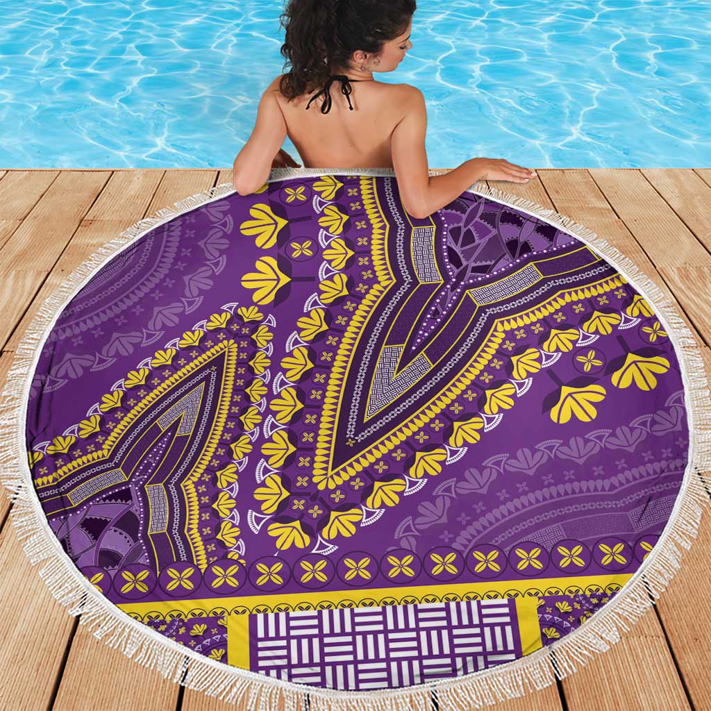 African Dashiki Beach Blanket Luxury Violet LT7 - Wonder Print Shop