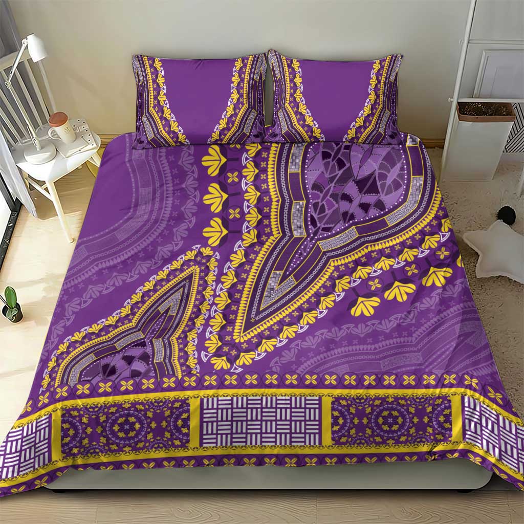 African Dashiki Bedding Set Luxury Violet LT7 - Wonder Print Shop