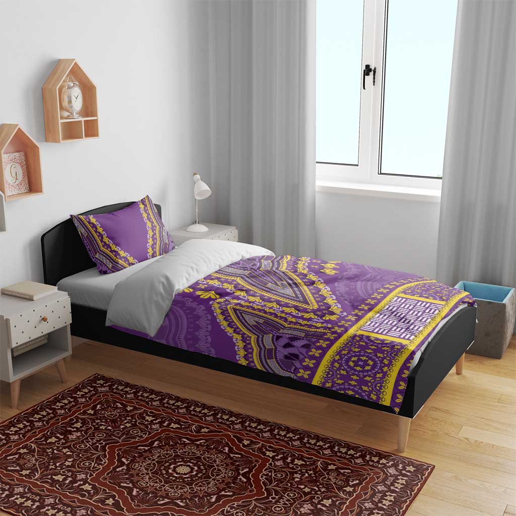 African Dashiki Bedding Set Luxury Violet LT7 - Wonder Print Shop
