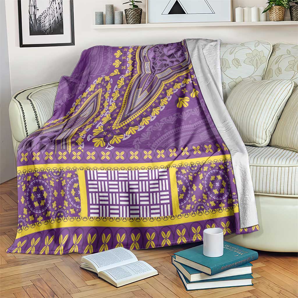 African Dashiki Blanket Luxury Violet