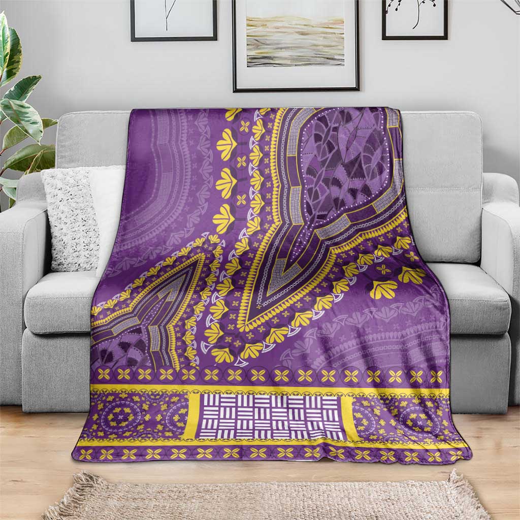 African Dashiki Blanket Luxury Violet