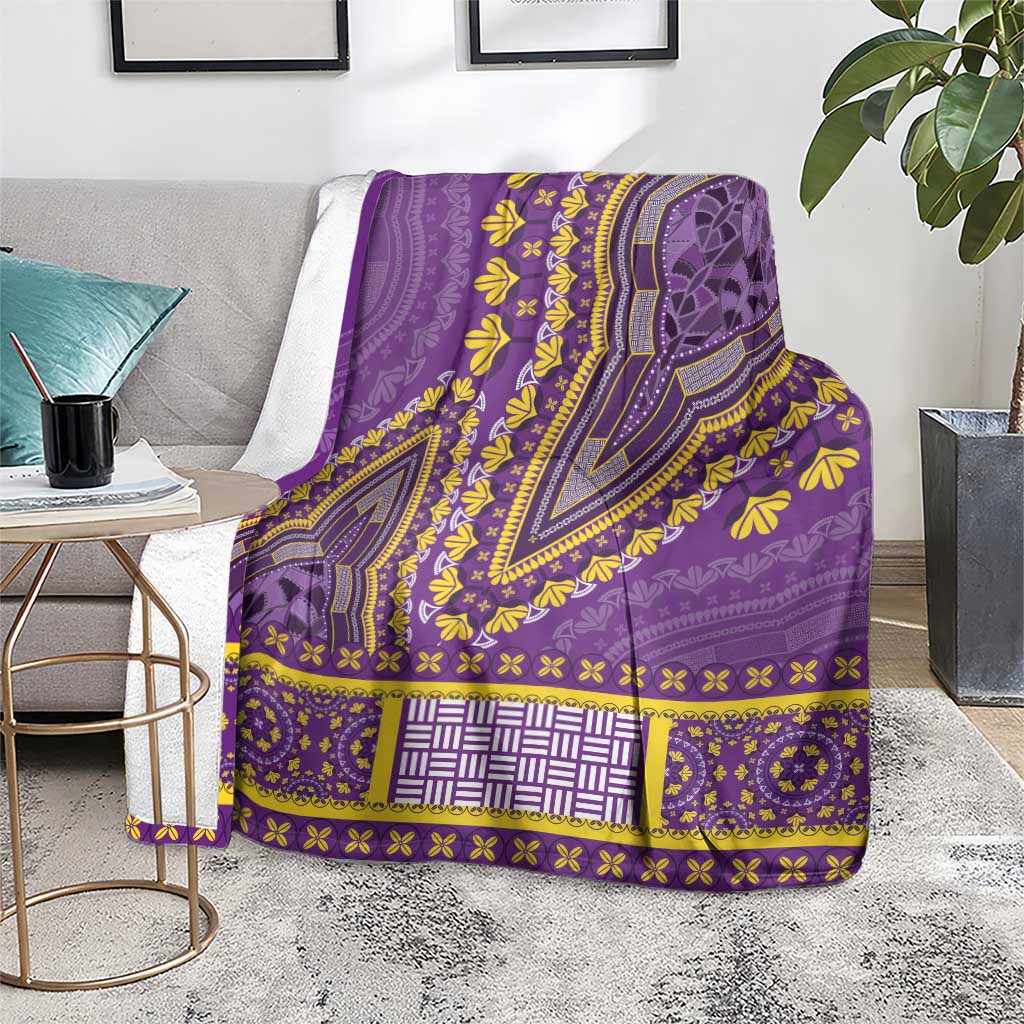 African Dashiki Blanket Luxury Violet