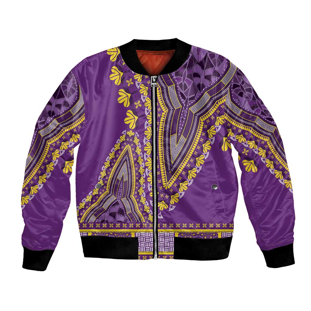 African Dashiki Bomber Jacket Luxury Violet LT7 - Wonder Print Shop