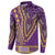 African Dashiki Button Sweatshirt Luxury Violet LT7 - Wonder Print Shop