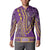 African Dashiki Button Sweatshirt Luxury Violet LT7 - Wonder Print Shop