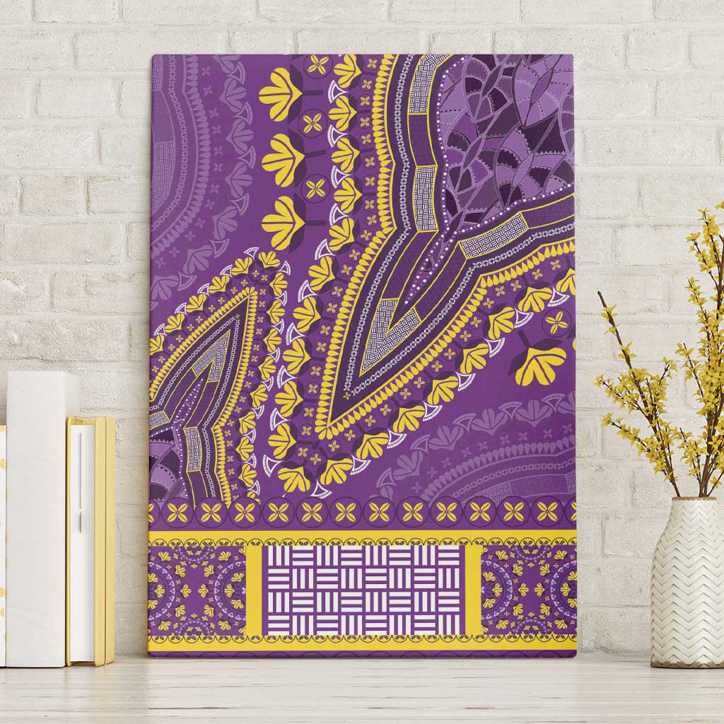 African Dashiki Canvas Wall Art Luxury Violet LT7 - Wonder Print Shop