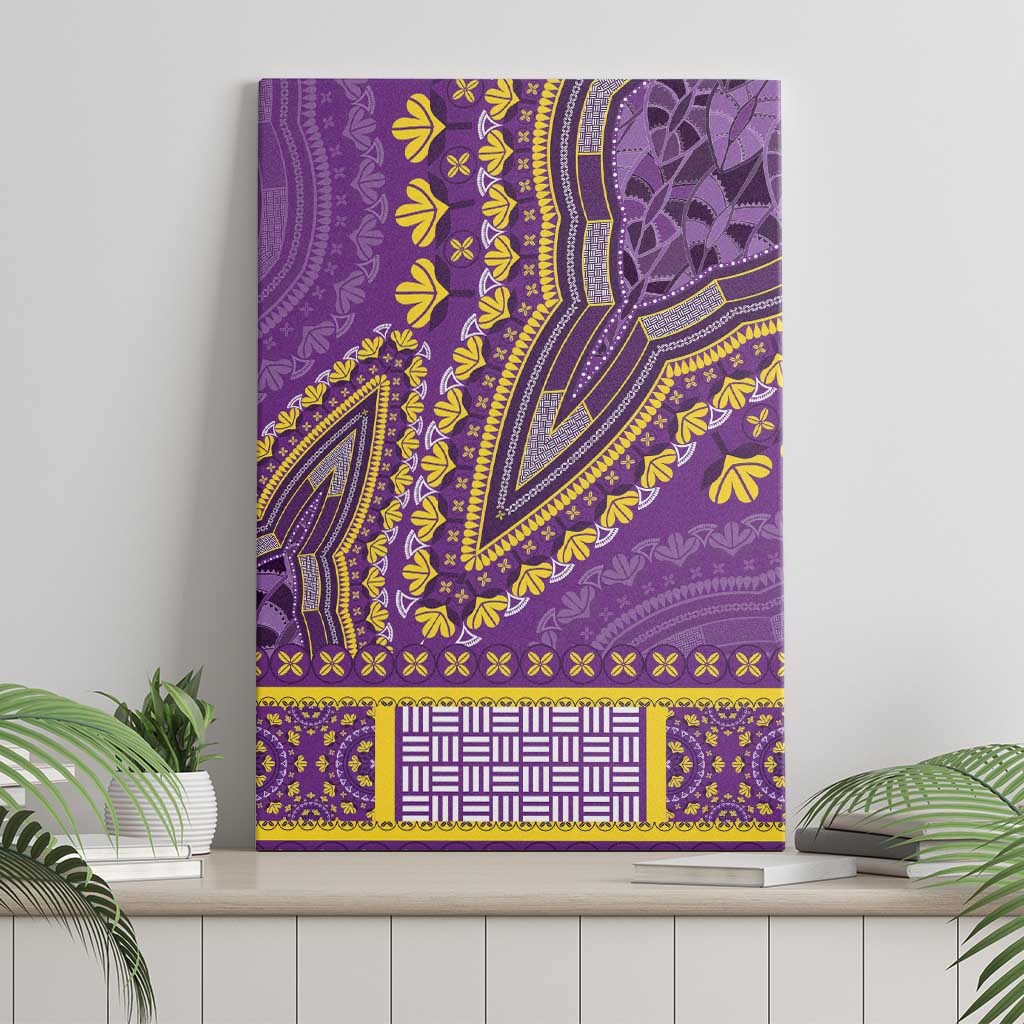 African Dashiki Canvas Wall Art Luxury Violet LT7 - Wonder Print Shop