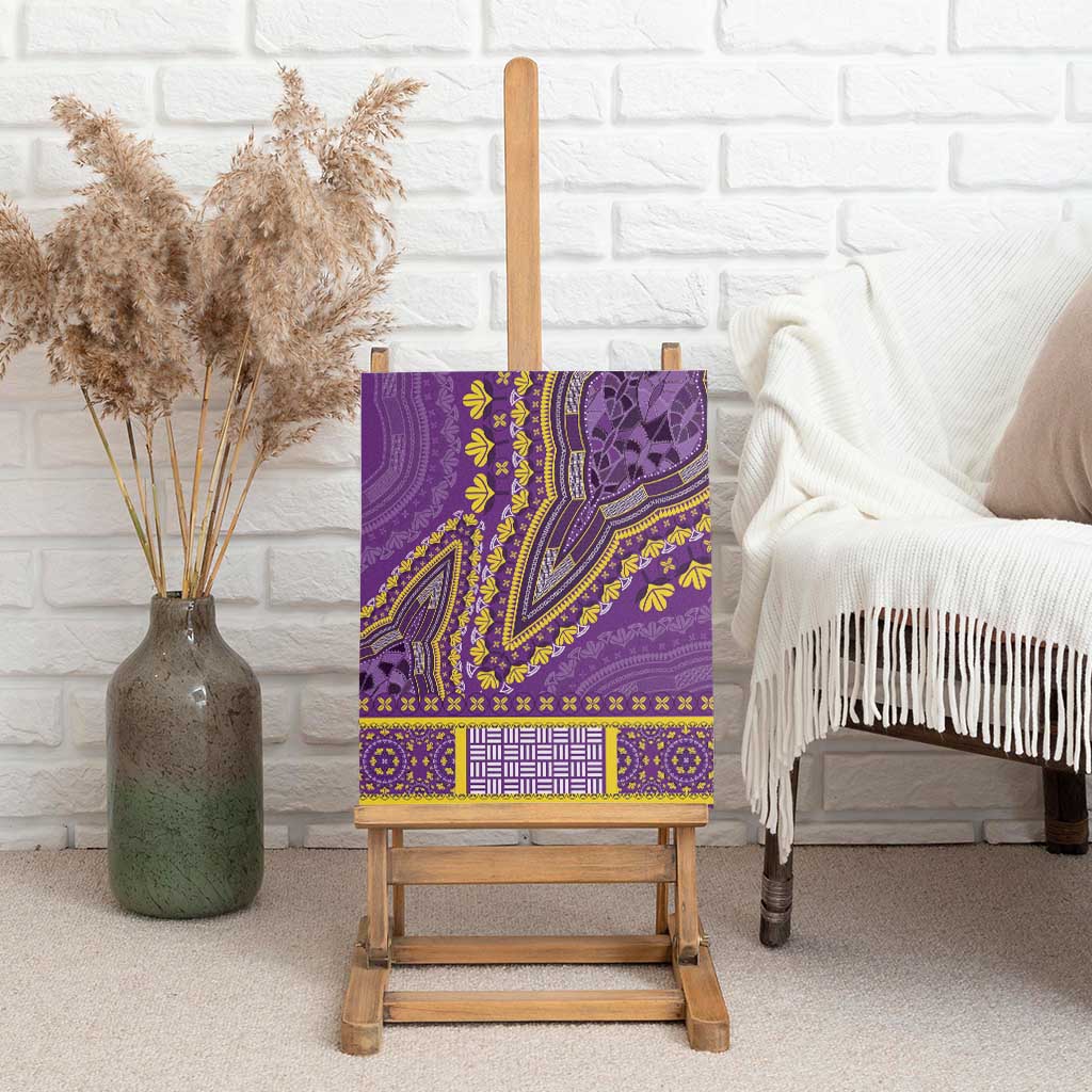 African Dashiki Canvas Wall Art Luxury Violet LT7 - Wonder Print Shop
