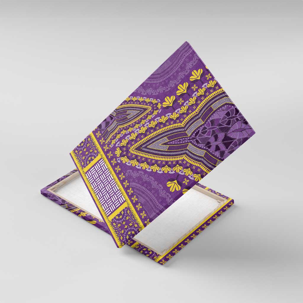 African Dashiki Canvas Wall Art Luxury Violet LT7 - Wonder Print Shop