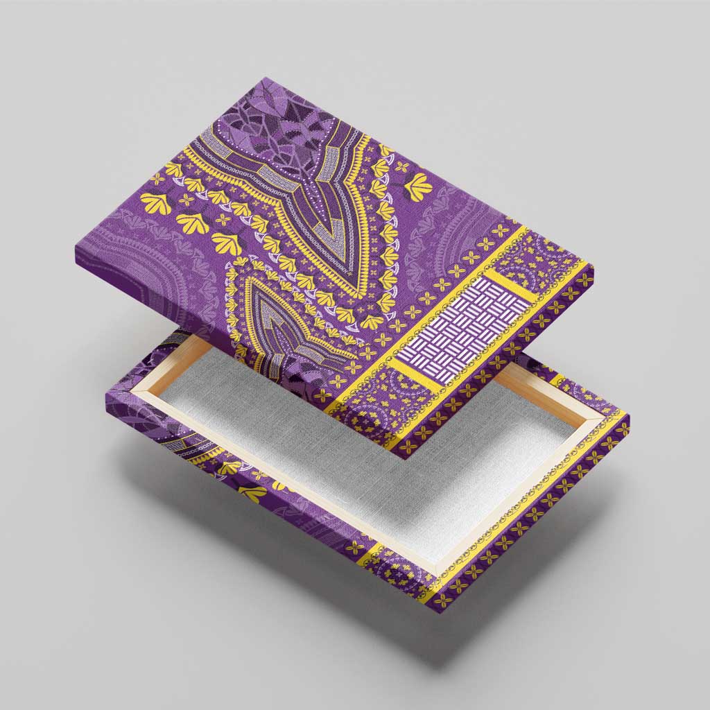 African Dashiki Canvas Wall Art Luxury Violet LT7 - Wonder Print Shop