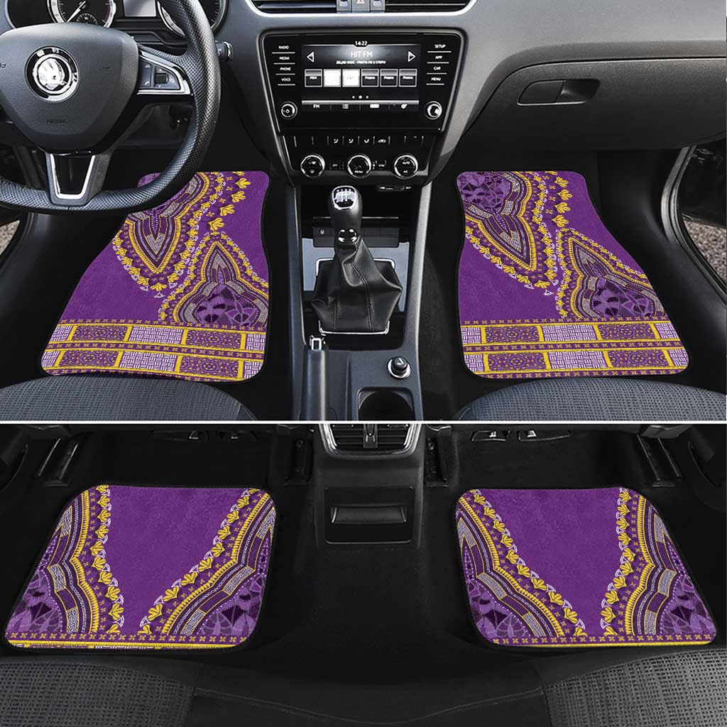 African Dashiki Car Mats Luxury Violet LT7 - Wonder Print Shop