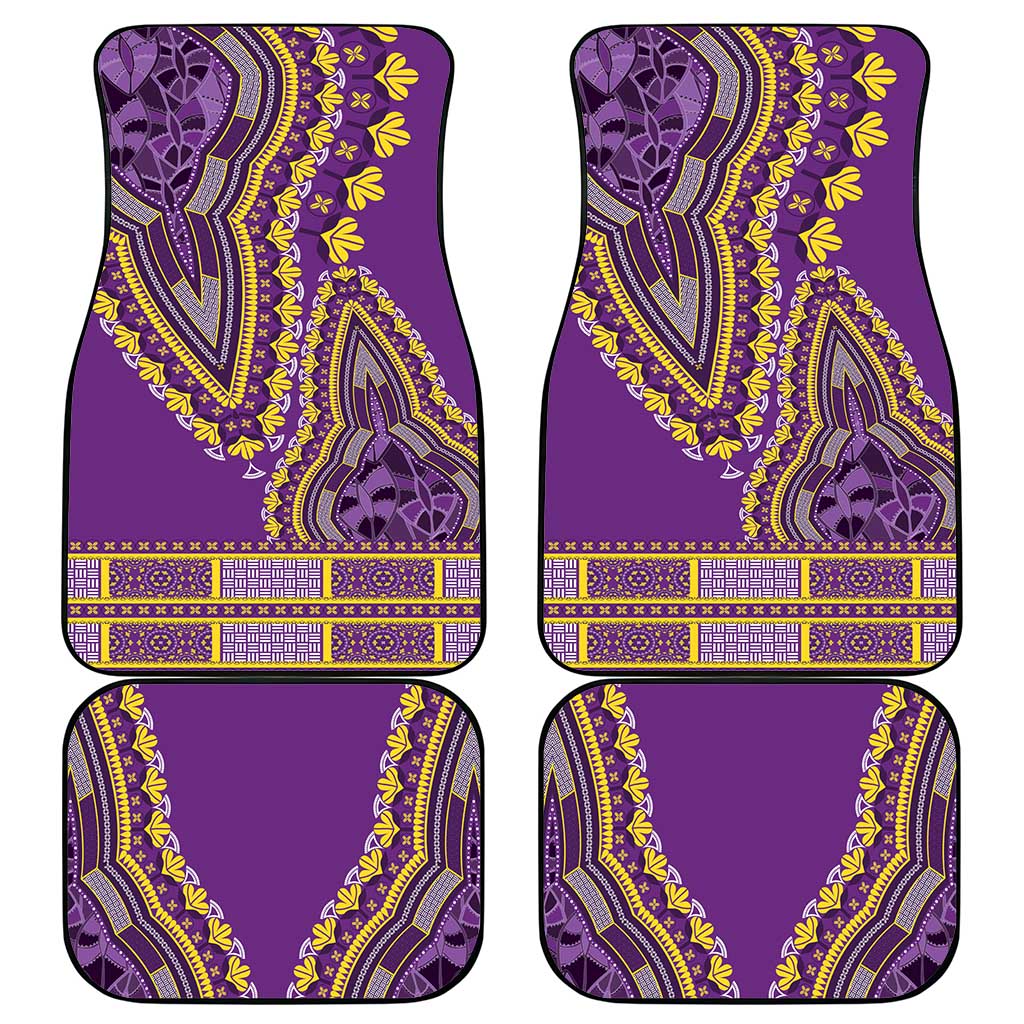 African Dashiki Car Mats Luxury Violet LT7 - Wonder Print Shop