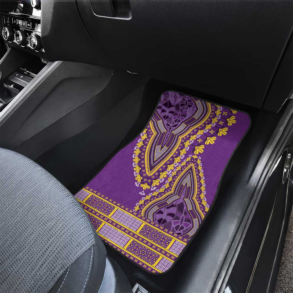 African Dashiki Car Mats Luxury Violet LT7 - Wonder Print Shop