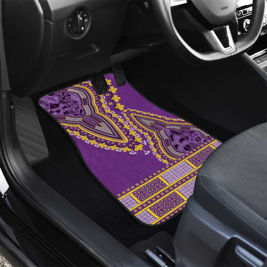 African Dashiki Car Mats Luxury Violet LT7 - Wonder Print Shop