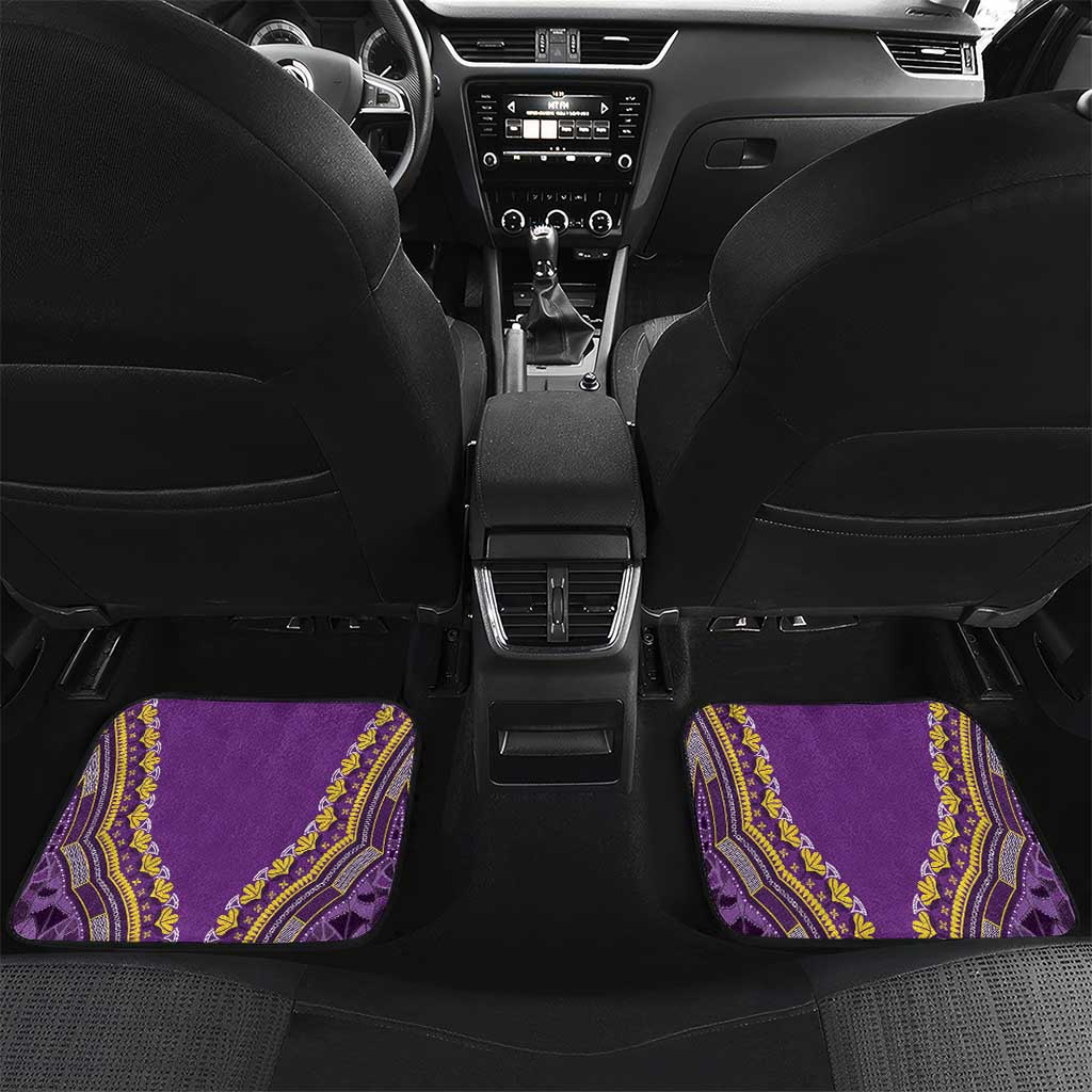 African Dashiki Car Mats Luxury Violet LT7 - Wonder Print Shop