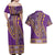African Dashiki Couples Matching Off Shoulder Maxi Dress and Hawaiian Shirt Luxury Violet LT7 - Wonder Print Shop