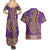 African Dashiki Couples Matching Summer Maxi Dress and Hawaiian Shirt Luxury Violet LT7 - Wonder Print Shop