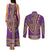 African Dashiki Couples Matching Tank Maxi Dress and Long Sleeve Button Shirt Luxury Violet LT7 - Wonder Print Shop