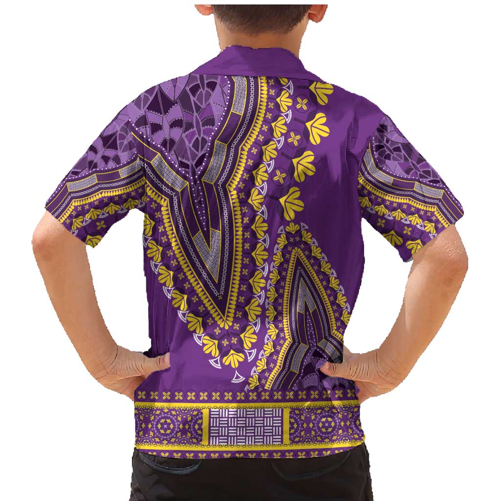 African Dashiki Family Matching Mermaid Dress and Hawaiian Shirt Luxury Violet LT7 - Wonder Print Shop