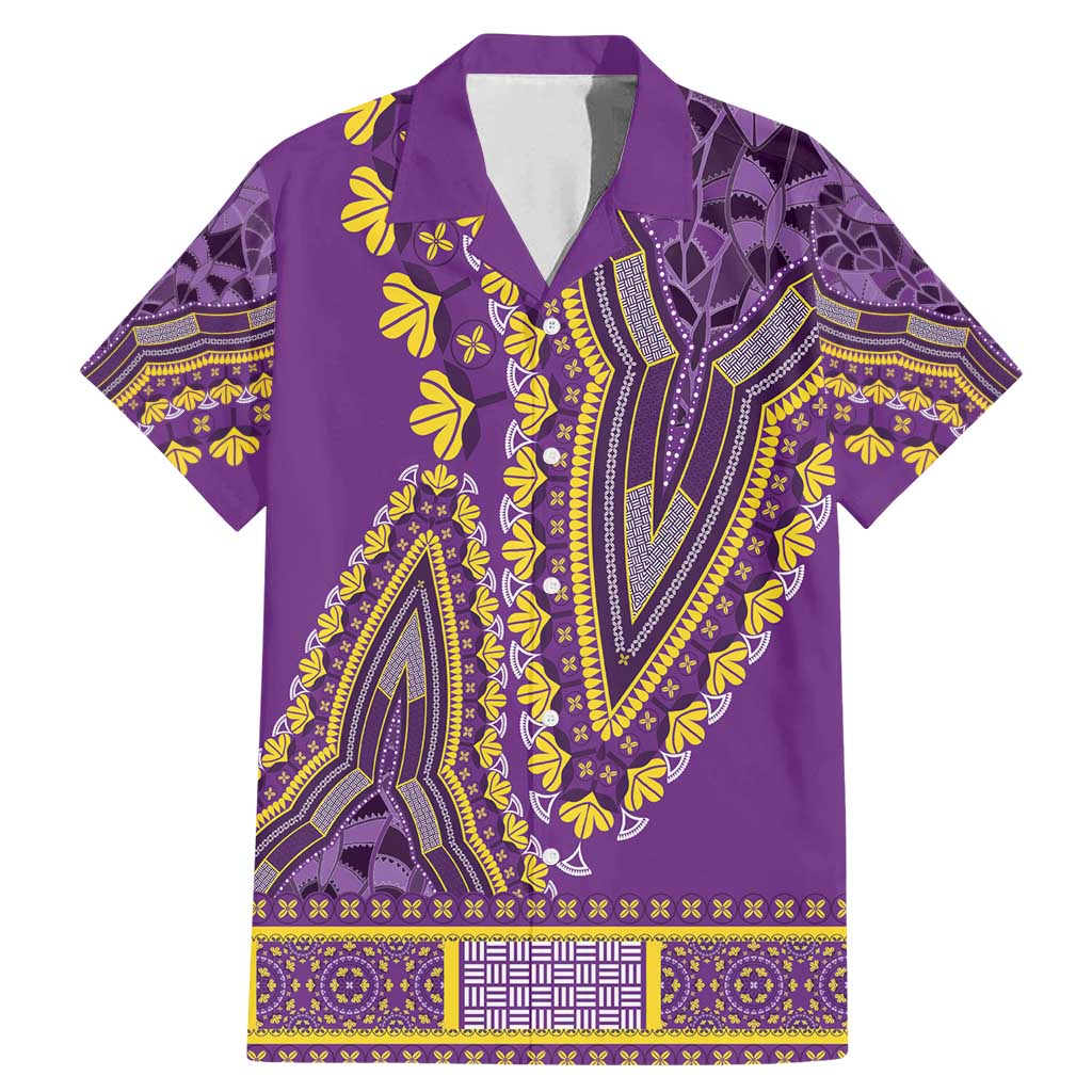 African Dashiki Family Matching Mermaid Dress and Hawaiian Shirt Luxury Violet LT7 - Wonder Print Shop