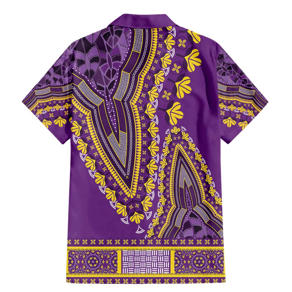 African Dashiki Family Matching Mermaid Dress and Hawaiian Shirt Luxury Violet LT7 - Wonder Print Shop