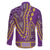 African Dashiki Family Matching Off The Shoulder Long Sleeve Dress and Hawaiian Shirt Luxury Violet - Wonder Print Shop