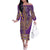 African Dashiki Family Matching Off The Shoulder Long Sleeve Dress and Hawaiian Shirt Luxury Violet - Wonder Print Shop