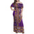 African Dashiki Family Matching Off Shoulder Maxi Dress and Hawaiian Shirt Luxury Violet LT7 - Wonder Print Shop