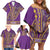African Dashiki Family Matching Off Shoulder Short Dress and Hawaiian Shirt Luxury Violet LT7 - Wonder Print Shop