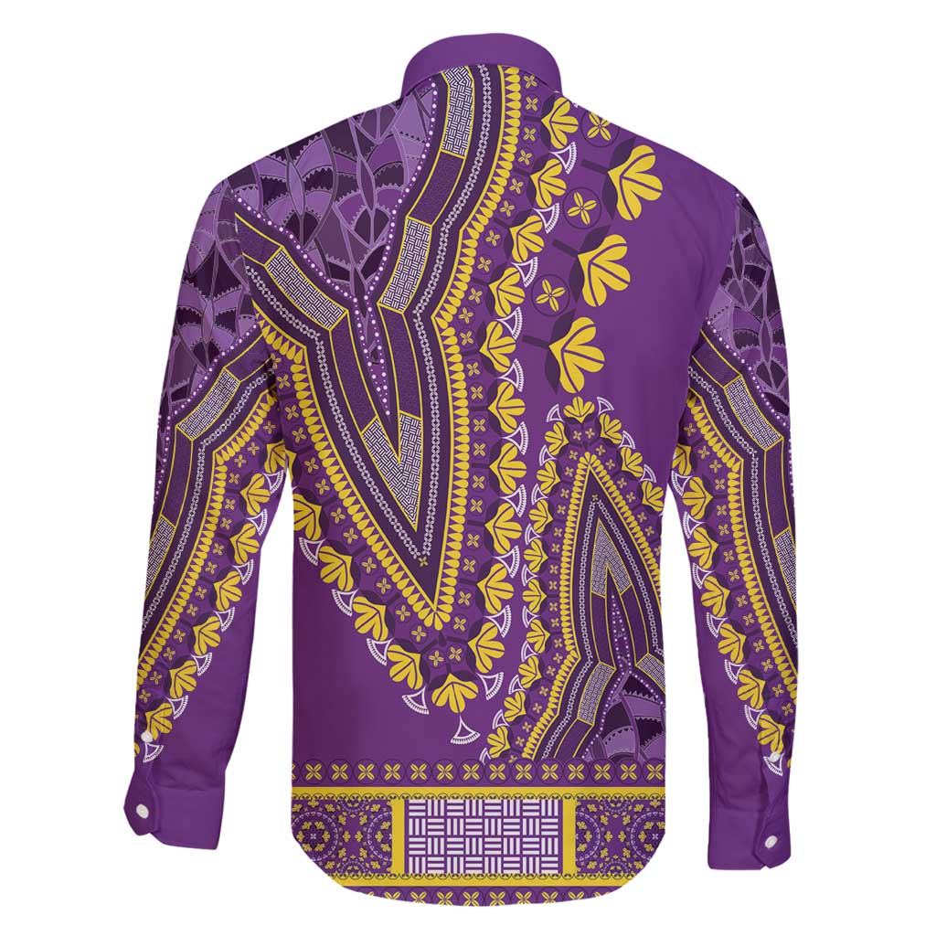 African Dashiki Family Matching Puletasi and Hawaiian Shirt Luxury Violet - Wonder Print Shop