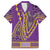 African Dashiki Family Matching Short Sleeve Bodycon Dress and Hawaiian Shirt Luxury Violet - Wonder Print Shop