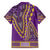 African Dashiki Family Matching Short Sleeve Bodycon Dress and Hawaiian Shirt Luxury Violet - Wonder Print Shop