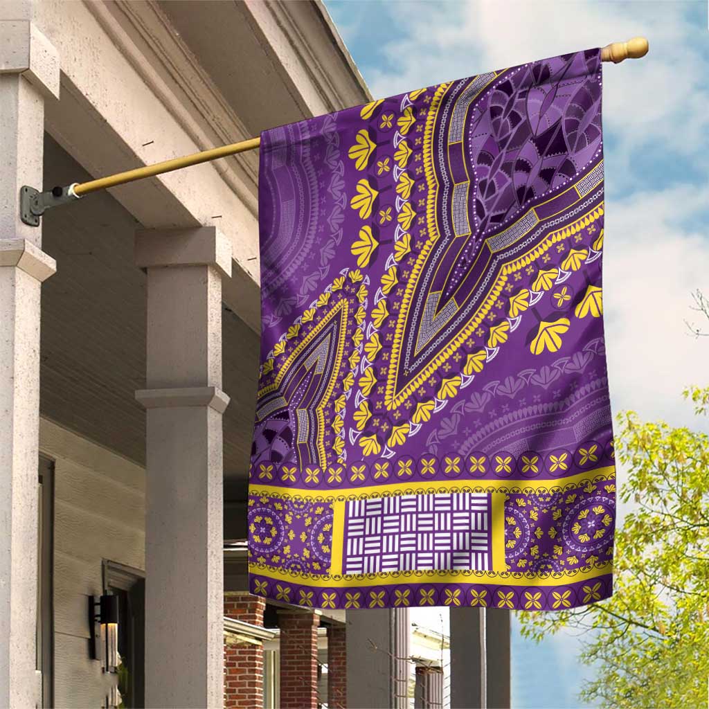 African Dashiki Garden Flag Luxury Violet - Wonder Print Shop