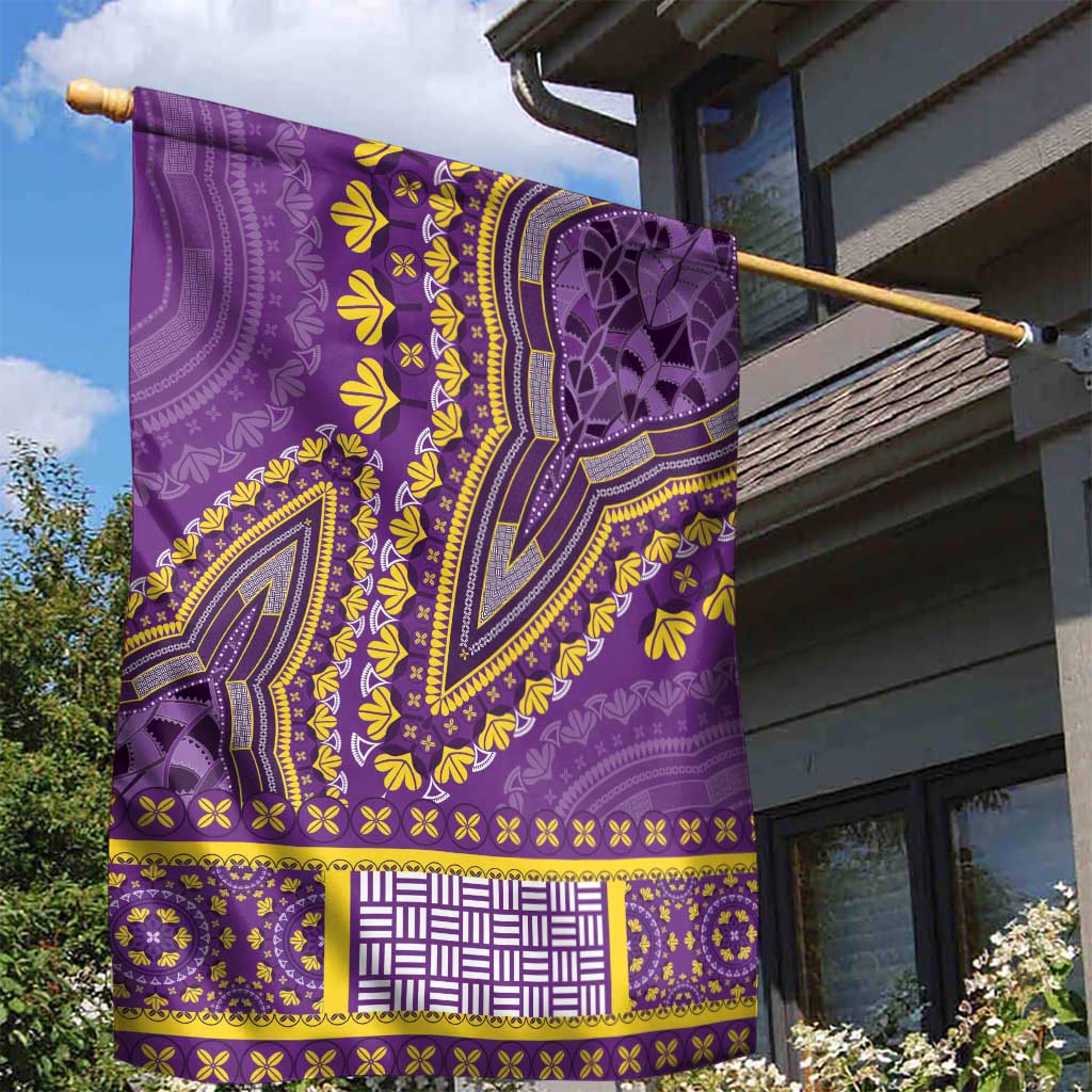 African Dashiki Garden Flag Luxury Violet - Wonder Print Shop