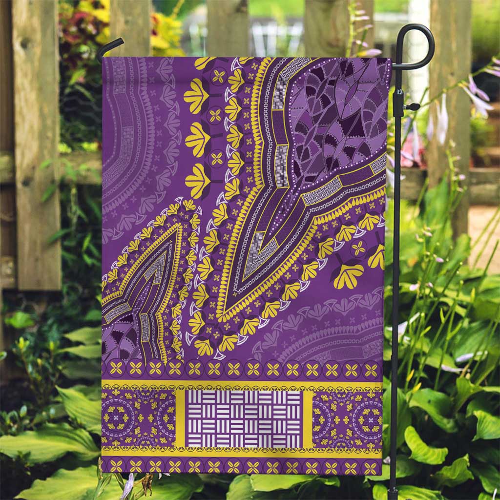 African Dashiki Garden Flag Luxury Violet - Wonder Print Shop