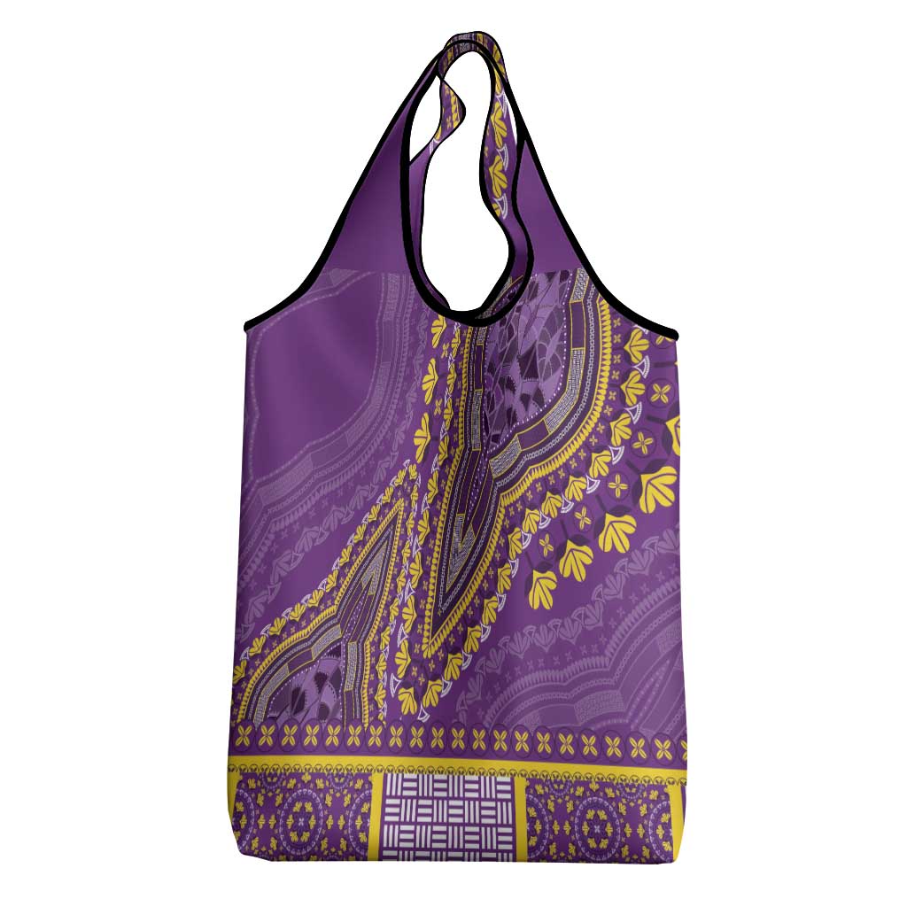 African Dashiki Grocery Bag Luxury Violet