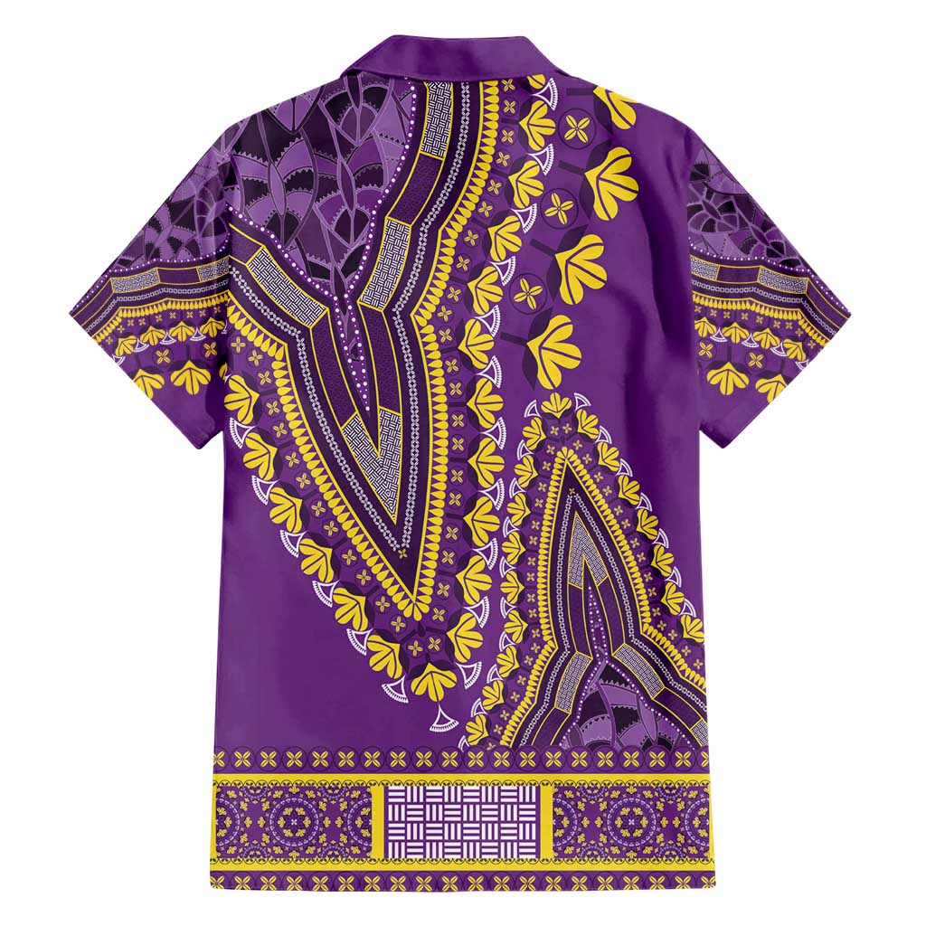 African Dashiki Hawaiian Shirt Luxury Violet - Wonder Print Shop