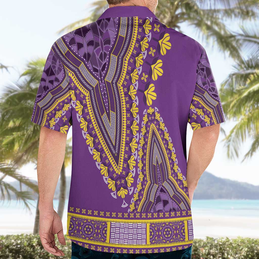 African Dashiki Hawaiian Shirt Luxury Violet - Wonder Print Shop