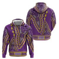 African Dashiki Hoodie Luxury Violet - Wonder Print Shop
