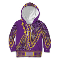 African Dashiki Kid Hoodie Luxury Violet - Wonder Print Shop