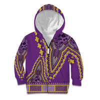 African Dashiki Kid Hoodie Luxury Violet - Wonder Print Shop