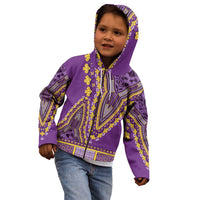 African Dashiki Kid Hoodie Luxury Violet - Wonder Print Shop