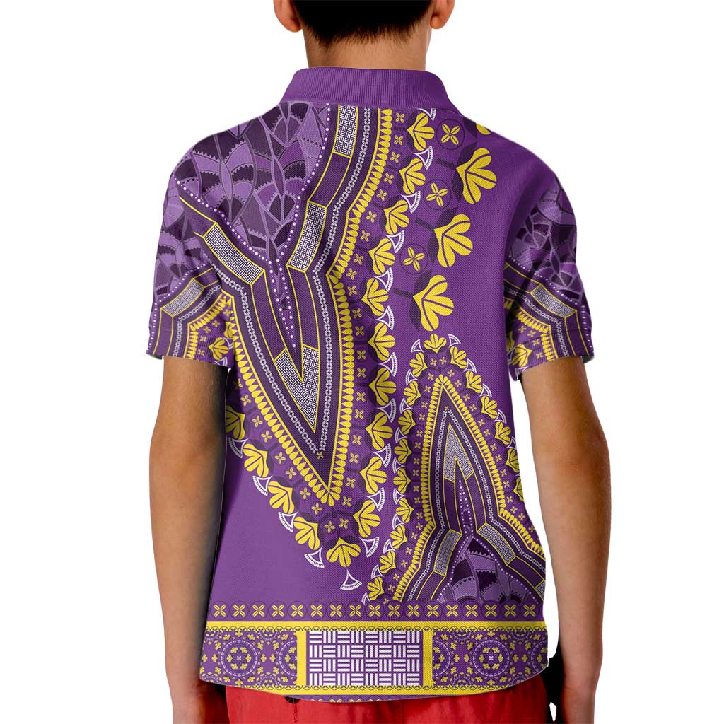African Dashiki Kid Polo Shirt Luxury Violet - Wonder Print Shop