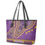 African Dashiki Leather Tote Bag Luxury Violet - Wonder Print Shop