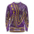 African Dashiki Long Sleeve Shirt Luxury Violet - Wonder Print Shop