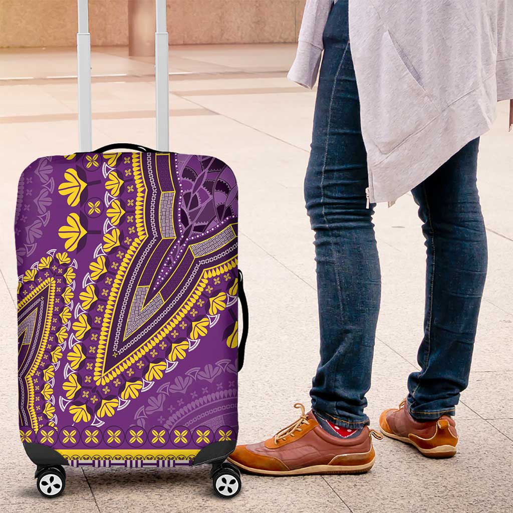 African Dashiki Luggage Cover Luxury Violet - Wonder Print Shop